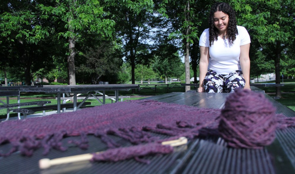Shawl in the park.